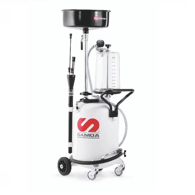 373000 SAMOA Combined Waste Oil Suction & Gravity Collection Unit with Transparent Chamber - 70 Litres